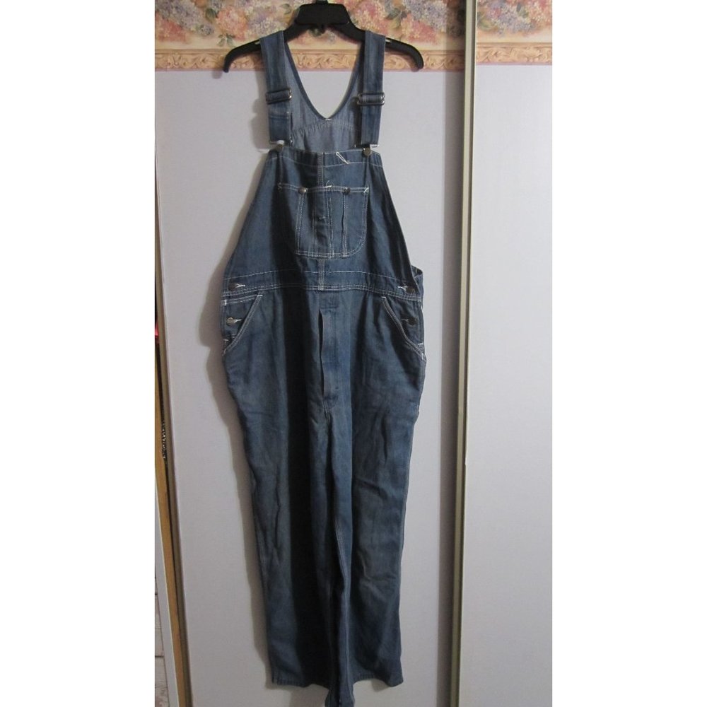 Roebucks Denim Vintage Cargo Casual Work 44x30 Overalls